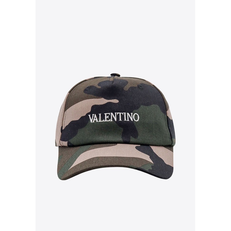 Logo Embroidered Camo Baseball Cap