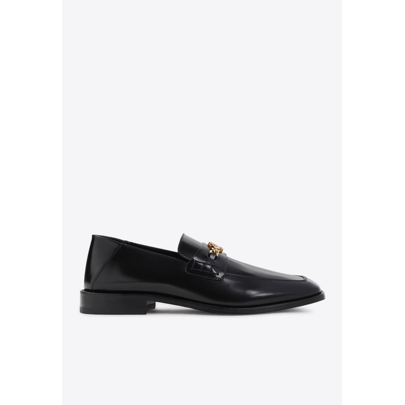 Logo-Plaque Leather Loafers