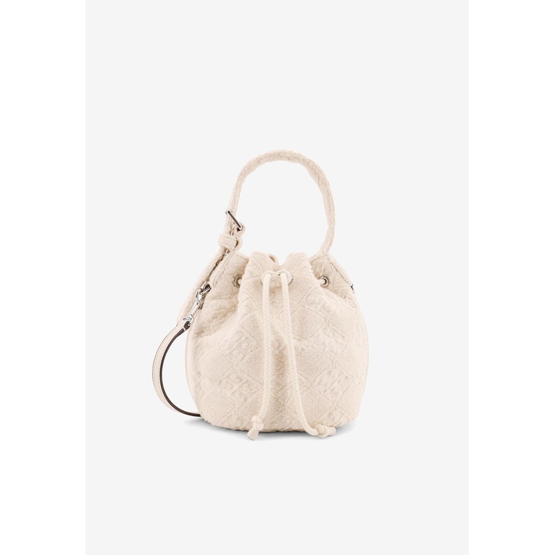 Mini T Monogram Terry Canvas Bucket Bag