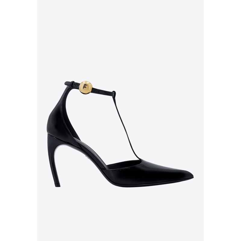 Odette 85 Patent Leather T-strap Pumps