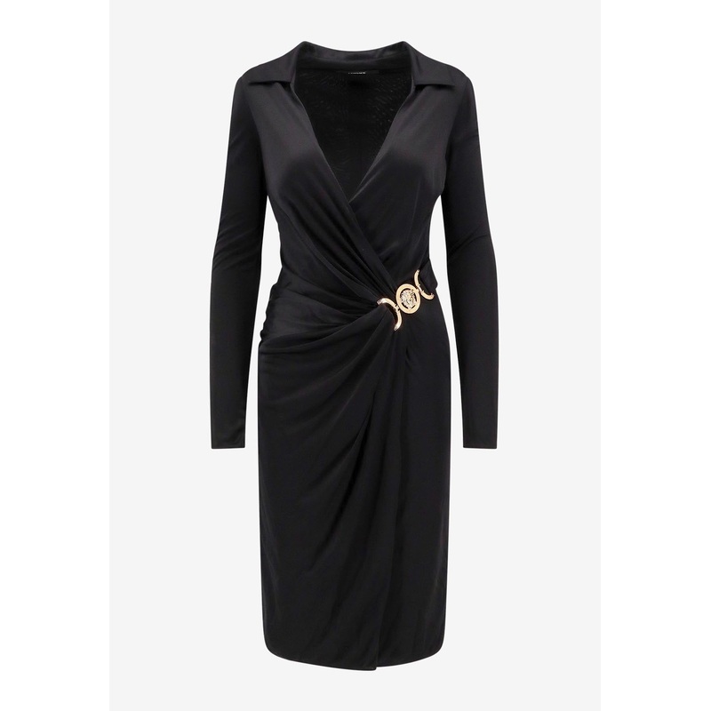 Satin Dress with Safety Pin