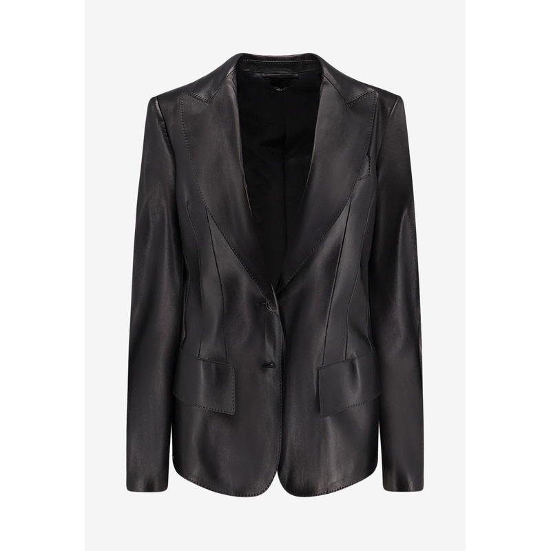 Single-Breasted Satin Blazer
