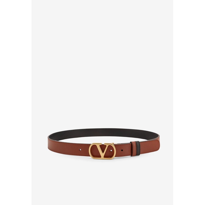 VLogo Leather Reversible Belt