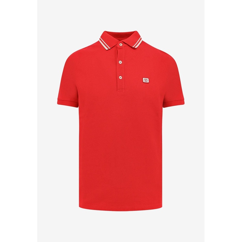 VLogo-Patch Polo T-shirt