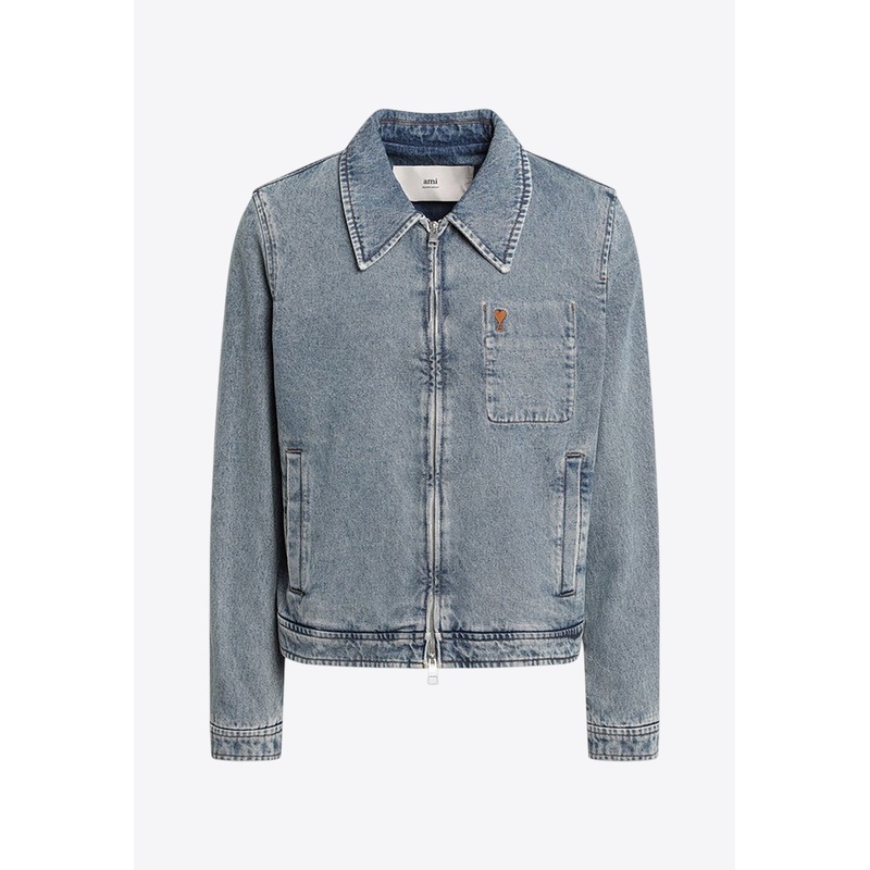 Ami De Coeur Denim Zip-Up Jacket