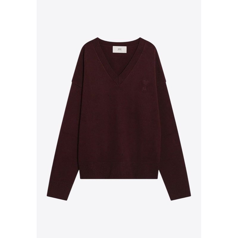 Ami De Coeur V-neck Wool Sweater