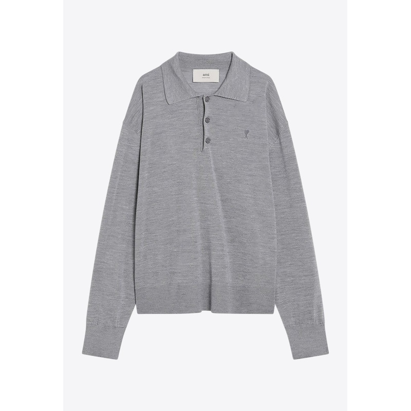 Ami De Coeur Wool Polo Sweater