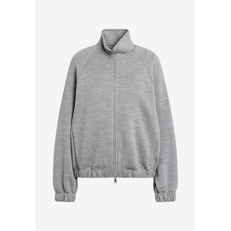 Frine Wool-Blend Zip-Up Sweatshirt