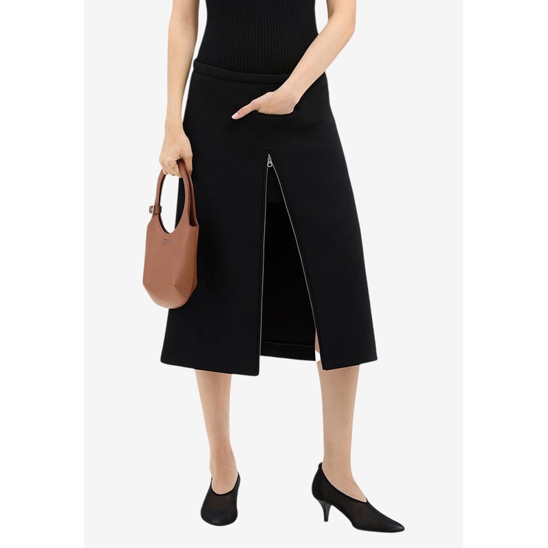 Heritage Zip Midi Skirt
