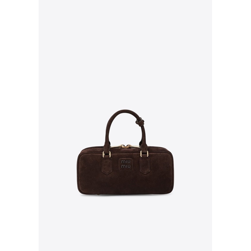 Large Arcadie Suede Shoulder Bag