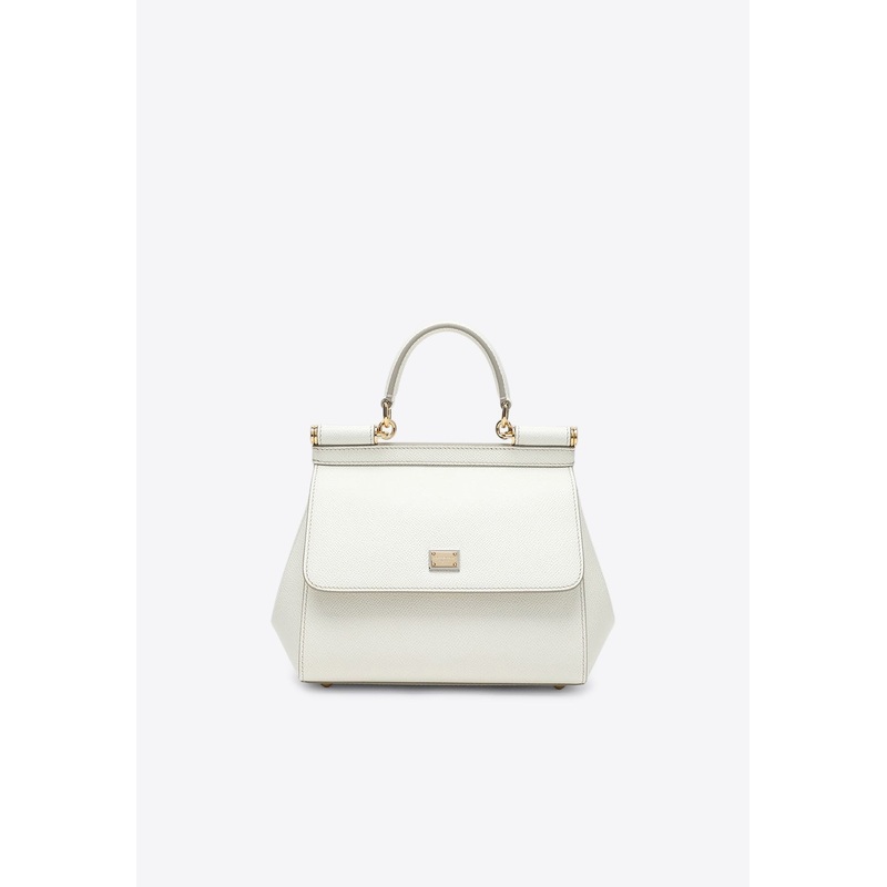 Large Sicily Hammered Leather Top Handle Bag