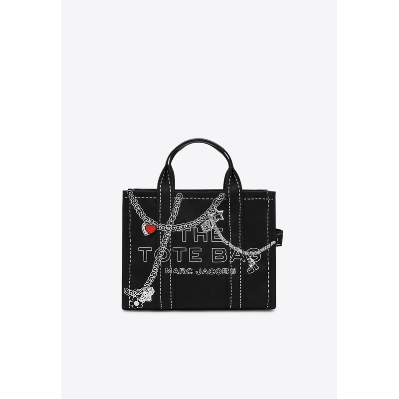 Medium Trompe Loeil Charm Canvas Tote Bag