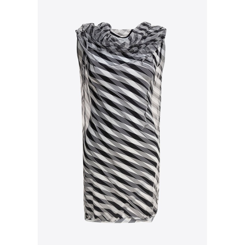 Oreste Double Layer Stripe Mini Dress