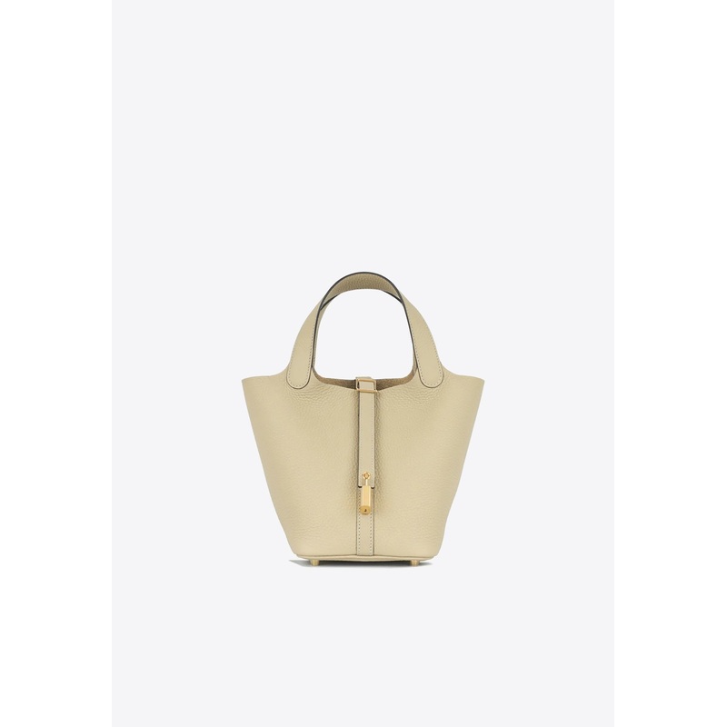 Picotin Lock 18 in Trench Clemence with Gold Hardware