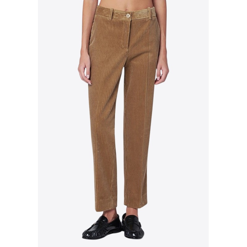Straight-Leg Corduroy Pants