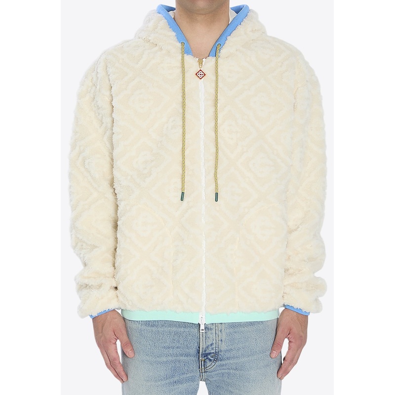 Teddy-Effect Zip-Up Jacket