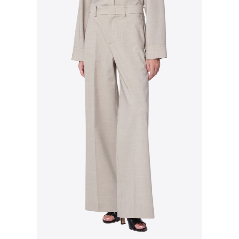 Wide Wool Tailored Pants