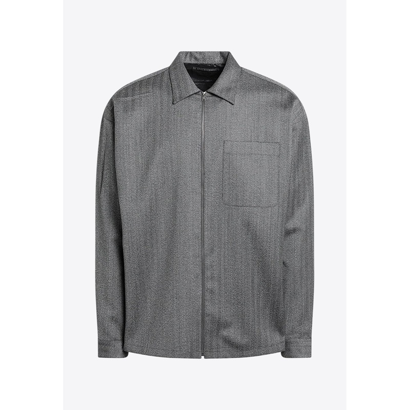 Wool Zip-Up Overshirt