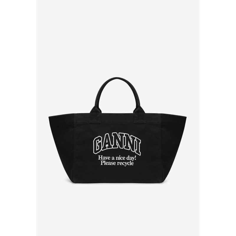 XXL Logo Canvas Tote Bag