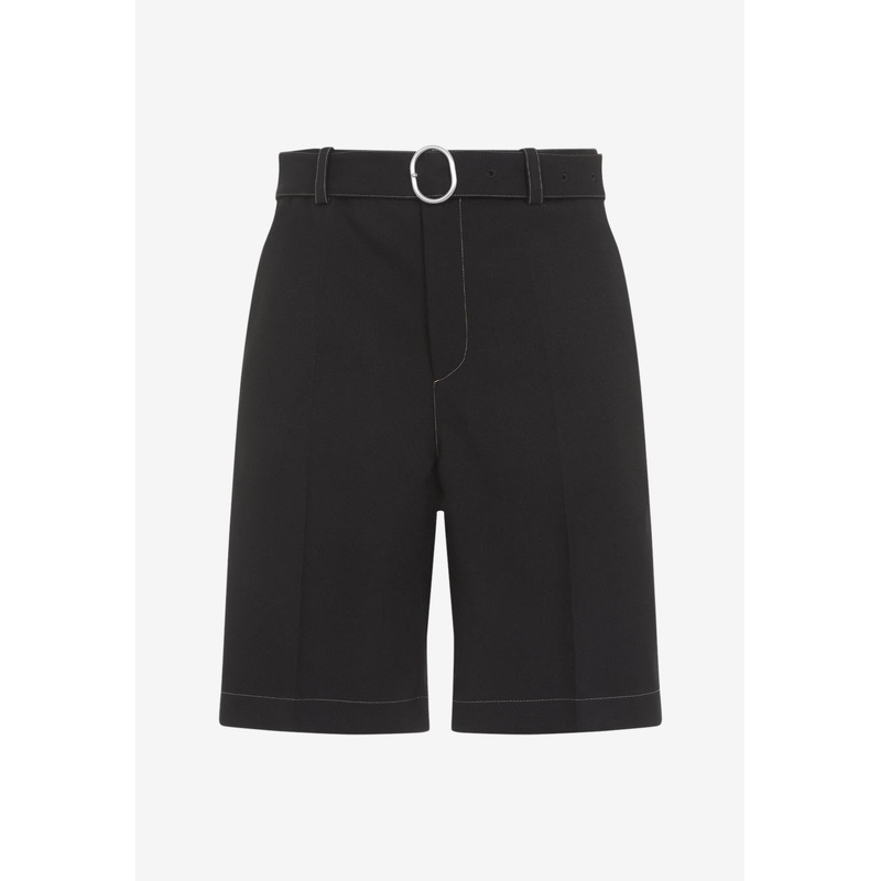 Belted Bermuda Shorts