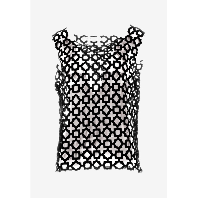 Carta Geometric-Lace Tank Top