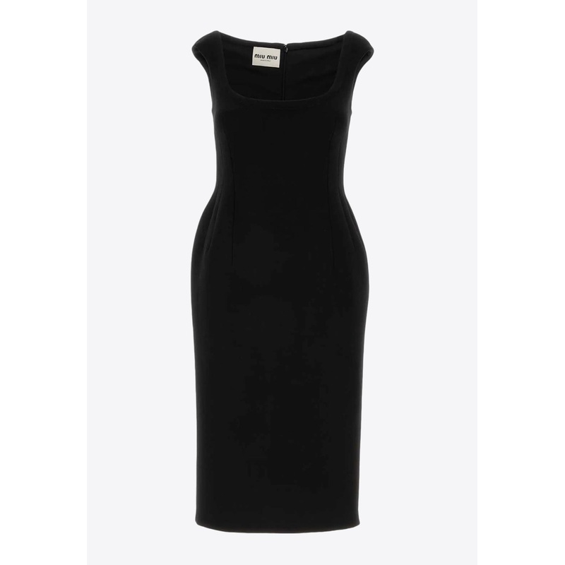 Classic Wool Knee-Length Dress