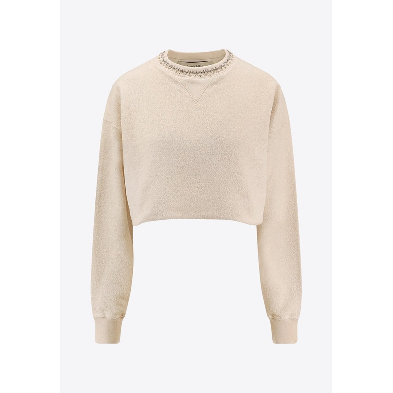 Embellished Cropped Sweater