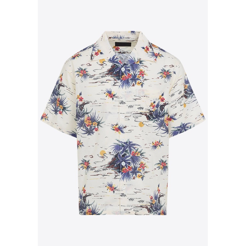 Floral Print Short-Sleeved Shirt