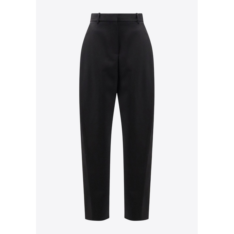 High-Waist Wool Tailored Pants