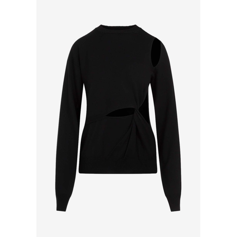 Holiday Cut-Out Wool Sweater