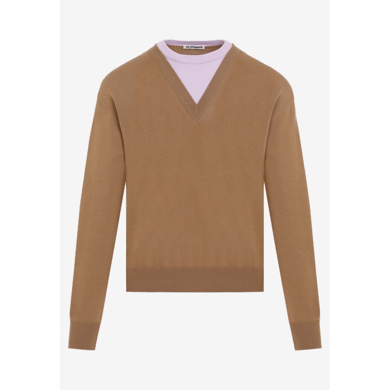 Layered Virgin Wool Sweater