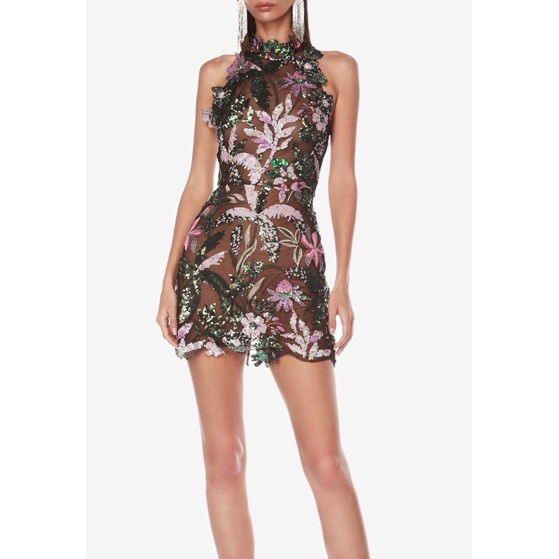 Leona Embroidered Mini Dress