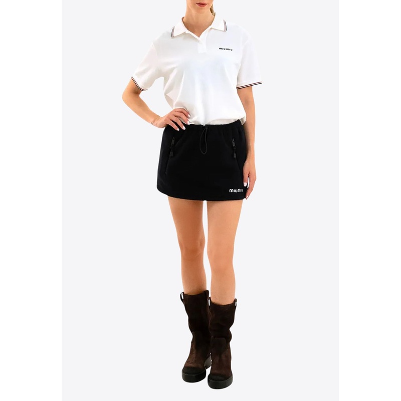 Logo Embroidered Mini Skirt