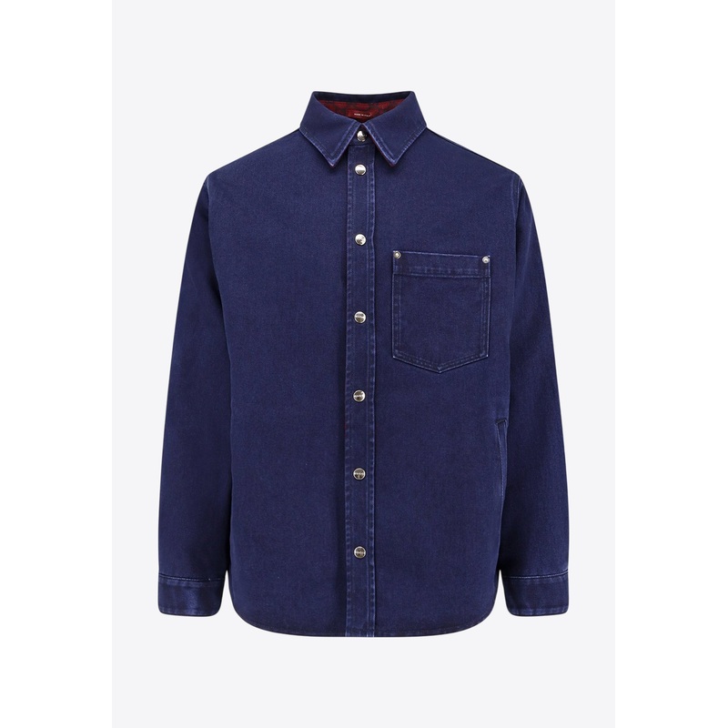 Logo Patch Denim Shirt
