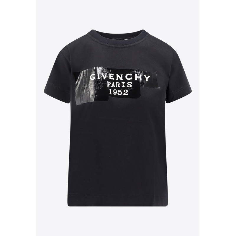 Logo Tape Print T-shirt