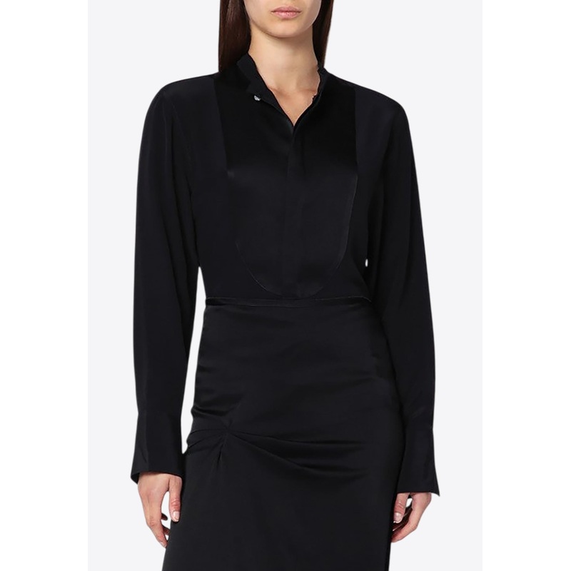 Long-Sleeved Silk Shirt