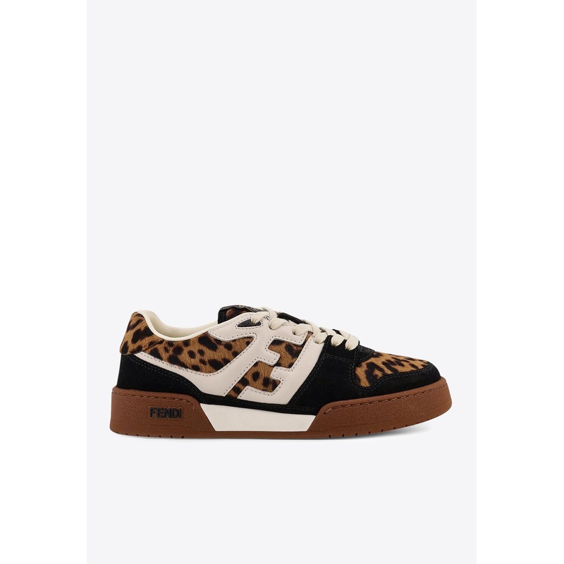 Match Leopard Print Low-Top Sneakers