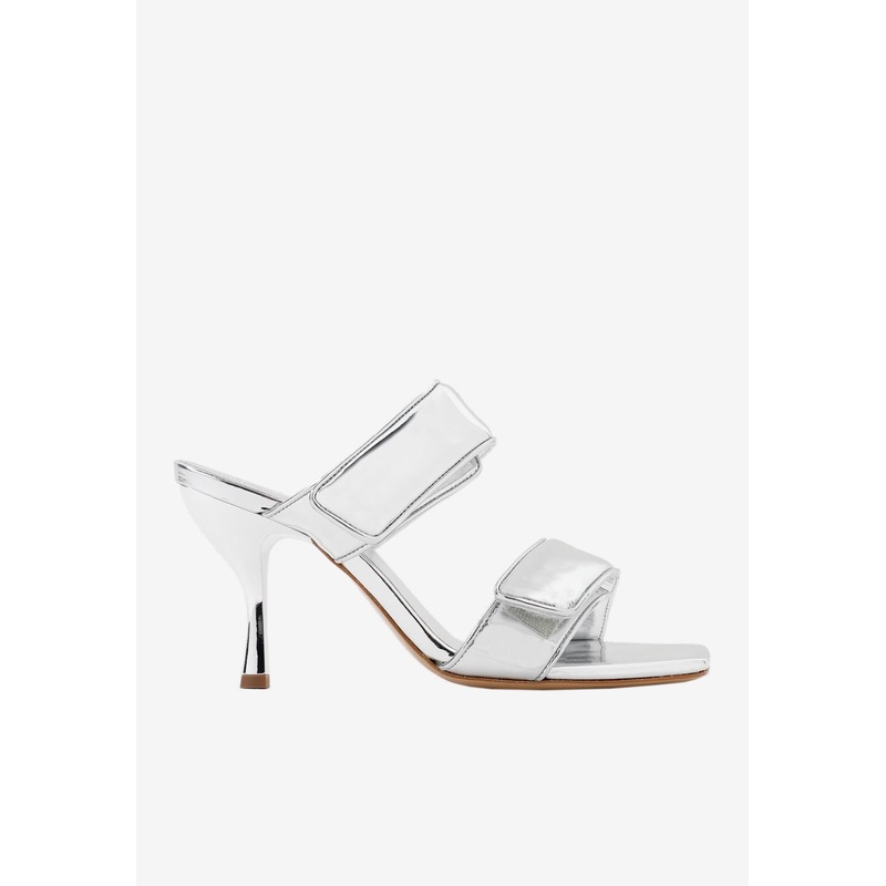 Perni 90 Sandals in Metallic Nappa Leather