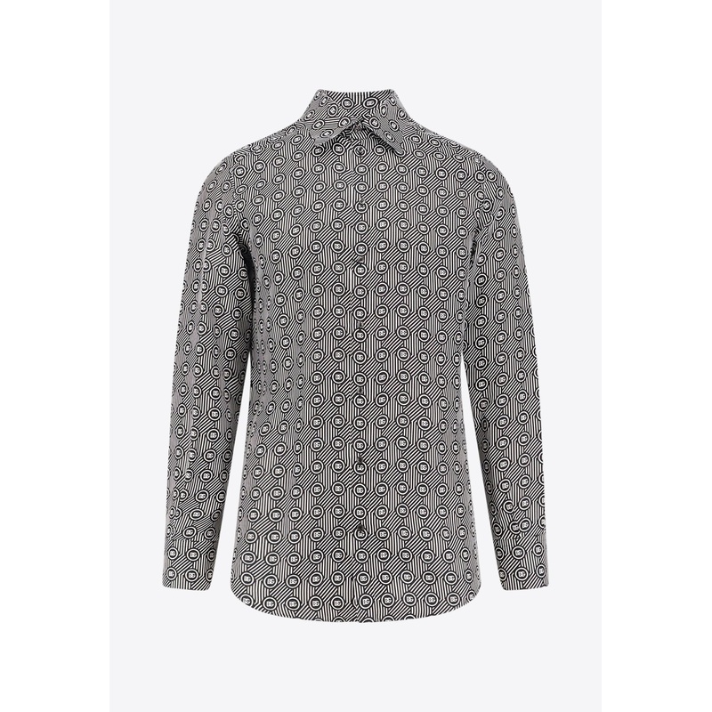 Printed Silk Martini Buttoned Shirt