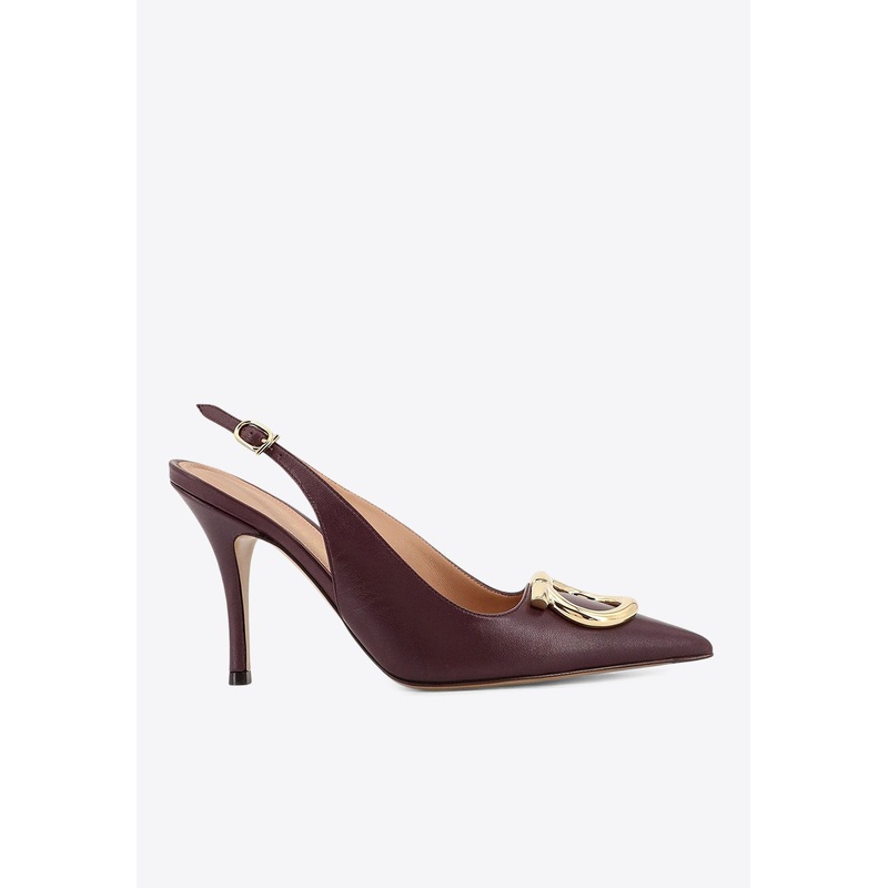 Sara 95 Leather Slingback Pumps