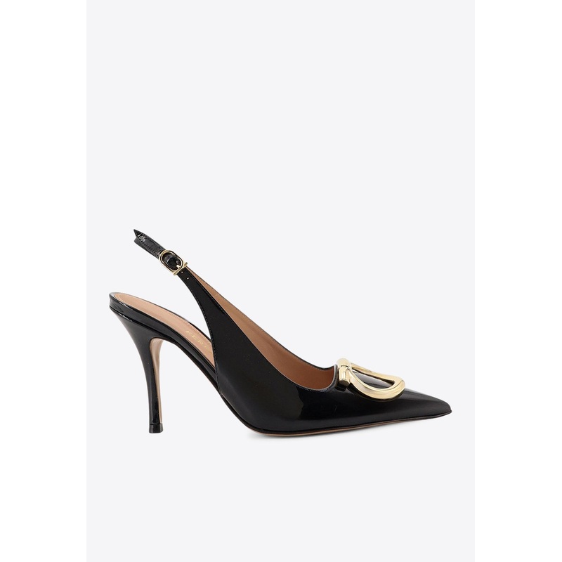 Sara 95 Patent Leather Slingback Pumps