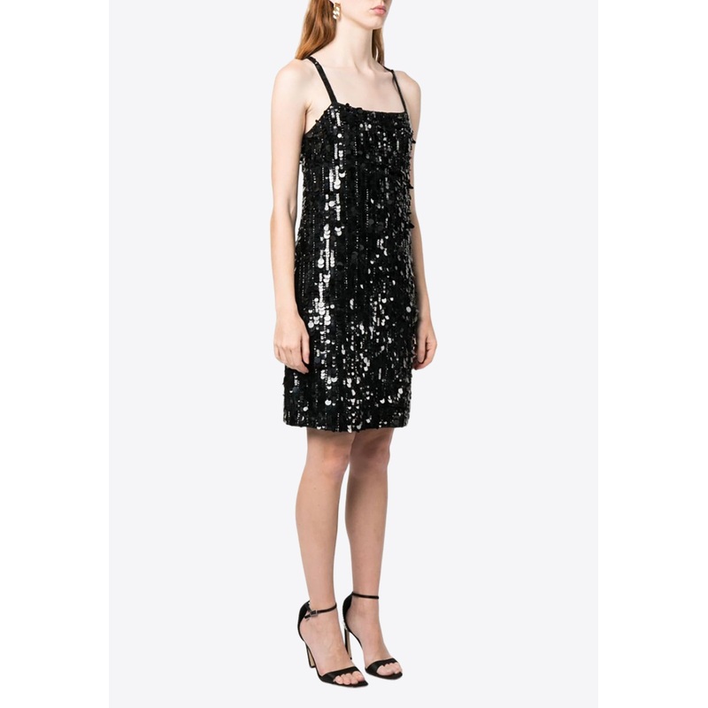 Sequined Sleeveless Mini Dress