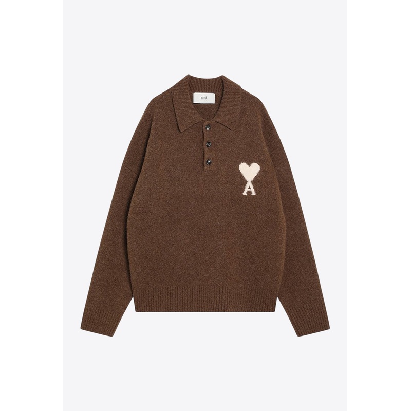 Ami De Coeur Alpaca Wool Polo Sweater