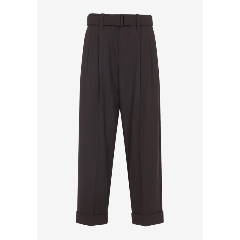 Belted Cropped Pants