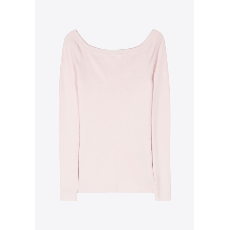 Cipria Fine Ribbed Sweater