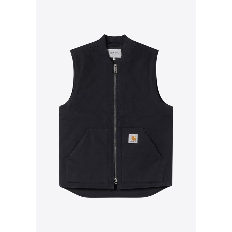 Classic Logo Patch Zip-Up Vest