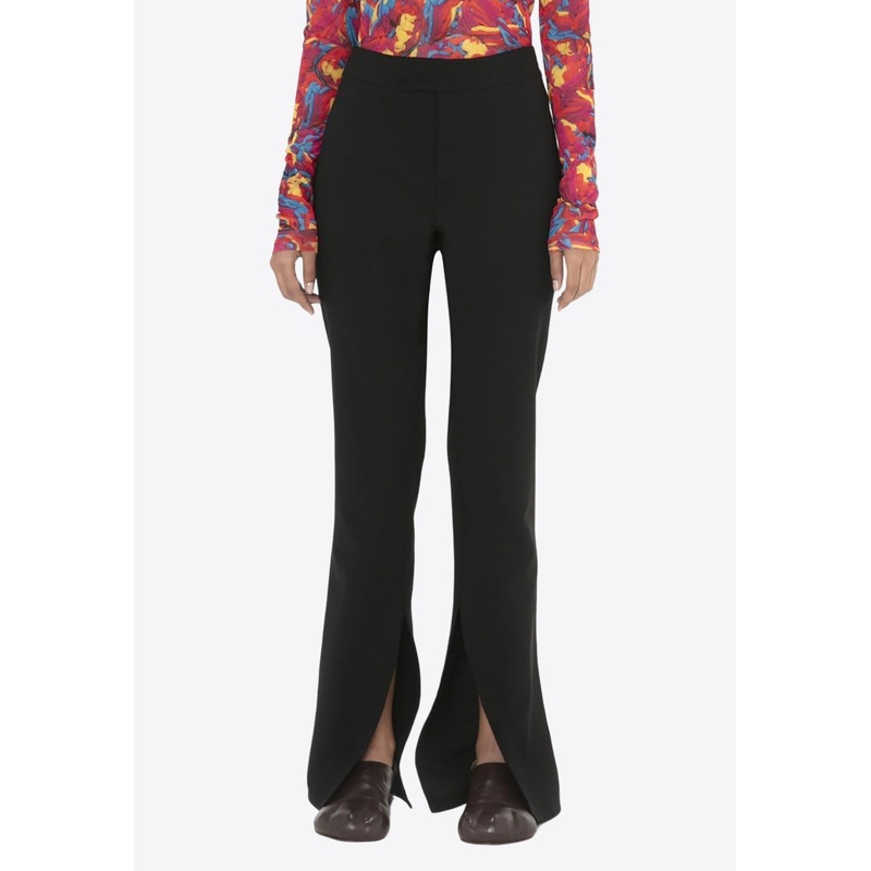 Front-Slit Straight Pants