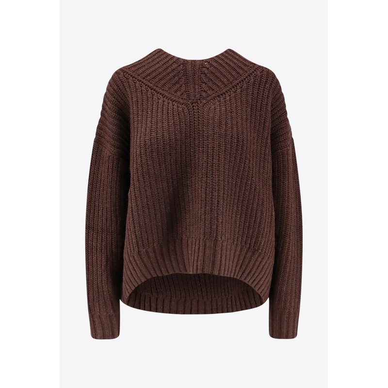 Knitted Cashmere V-neck Sweater