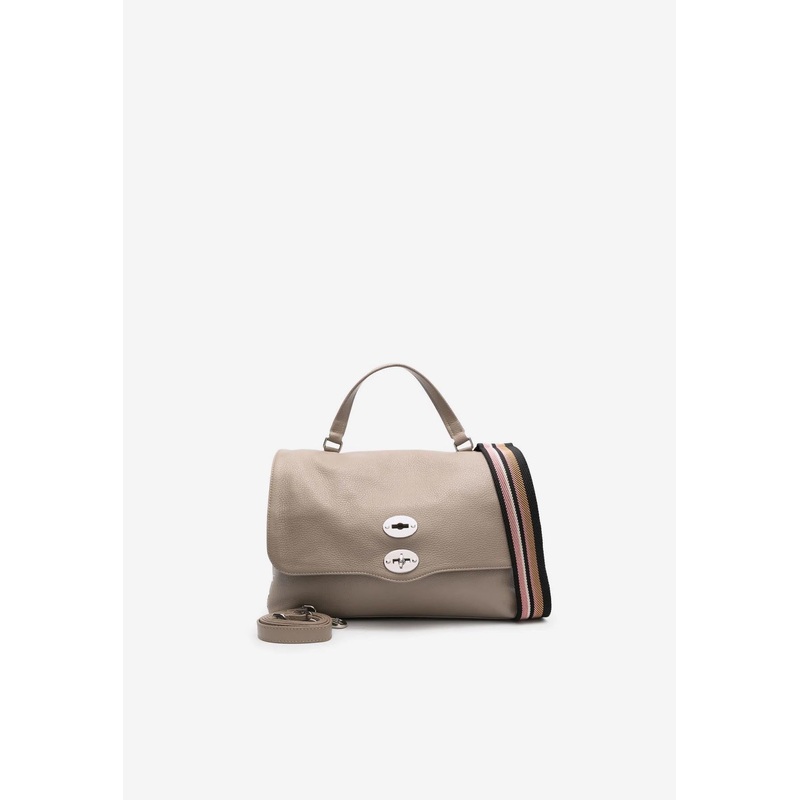Medium Postina Daily Grained Leather Top Handle Bag