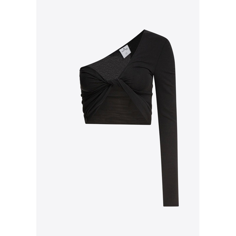 One-Shoulder Twisted Cropped Top